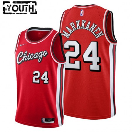 Kinder NBA Chicago Bulls Trikot Lauri Markkanen 24 Nike 2021-2022 City Edition Throwback Swingman